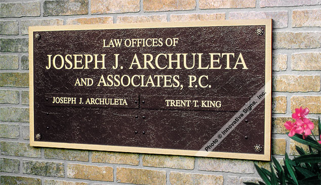 Archuleta_Plaque_Cast_Bronze_Law_Sign