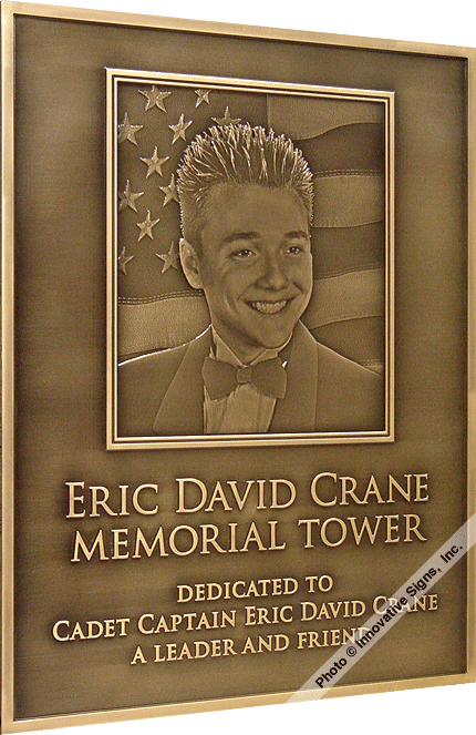 Crane Left_Engraved_Bronze_Memorial_Plaque