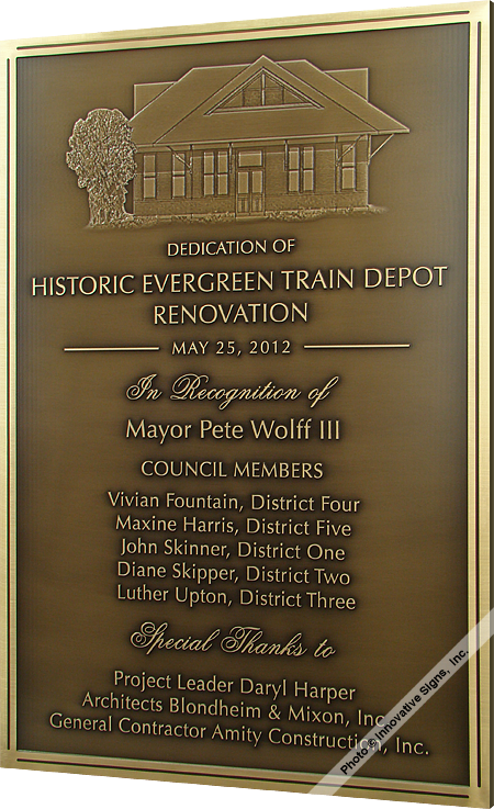 Evergreen_Train_CU_Engraved_Bronze_Government_Facility_Plaque